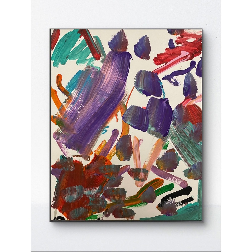 OMAN Original Abstract Expressionist Painting 11x14 Modern Wall Art on Paper